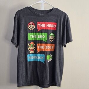 Super Mario Boys XL T‎ Shirt The Hero The Bro The Boss Sidekick Graphic Tee